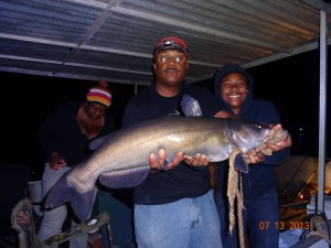 Sydney Adkins with 17 pound catfish