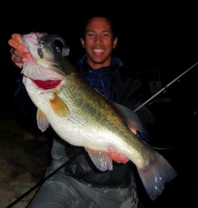 Mark McClain of Menifee caught & released a 7 pound 3 ounce bass using swimbait at corona lake