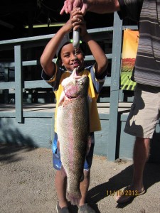 10 pound trout caught by deon bynum at SARL