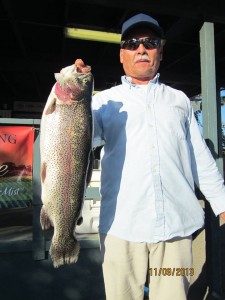 Eladio with his 9 pound 2 ounce trout at sarl