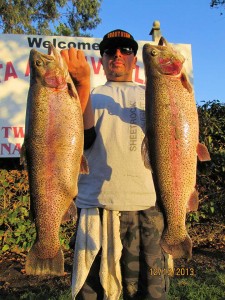 Carlos Ortiz - 2 trout totaling 21 pounds with his largest trout weighing 11 pounds 12 ounces - SARL