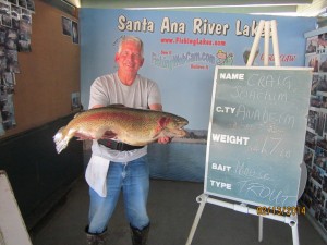 Craig Joachim with his largest trout - 17 pounder -SARLr