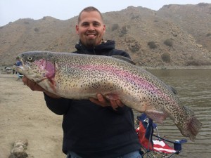 Michael Hughes with a 16 pound trout at Corona Lake