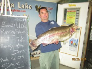 Sean Allen with 17 pound 4 ounce trout - Corona Lake