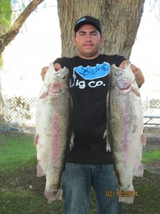 Triston Harrison with his largest fish at 16 pounds- Corona Lake