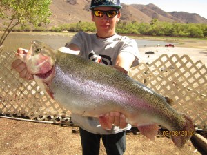 Triston Hason 13 pound 3 ounce trout - Corona Lake