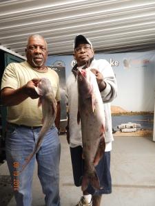 Rouse Hawkin of Lakewood caught 2 catfish a 5 pound 11 ounce & a 3 pounder using mackerel from a boat