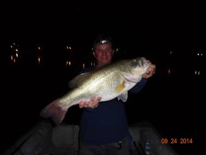 Dave Beaver of Anaheim caught and released a 9 pound bass using a crank bait at the Dam at corona lake