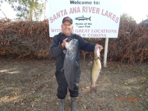 Santiago with his 17 pound 8 ounce catfish at SARL
