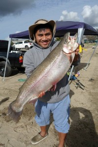 Hiep Hoang of Brea landed a 21 pound 2 ounce trout using rainbow PowerBait fishing at Levitz corner
