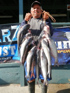 Santiago Palacios of W. Covina caught 17 catfish totaling 42 pounds 11 ounces