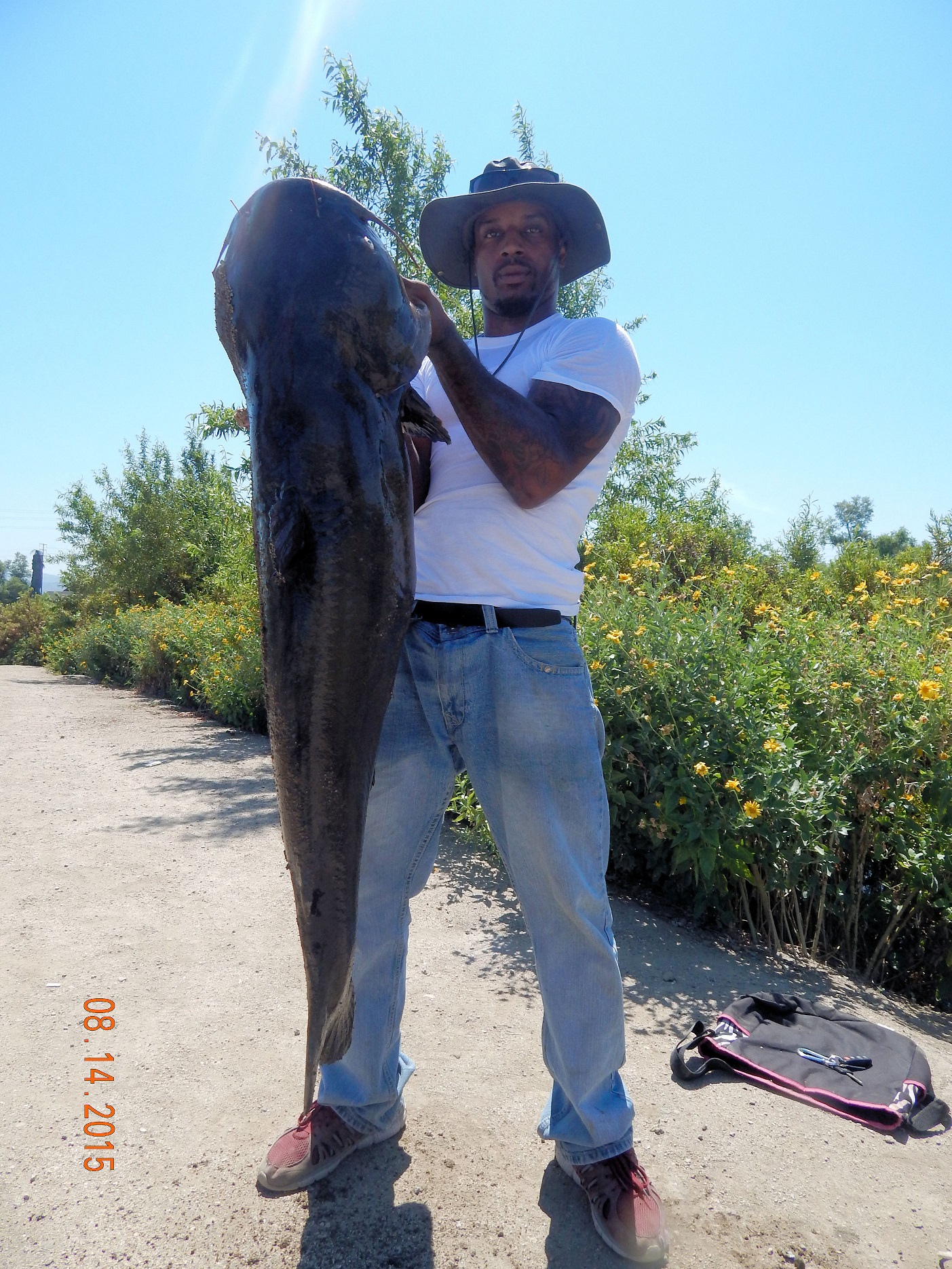 Avonte Taylor caught a monster 61 pound 9 ounce catfish