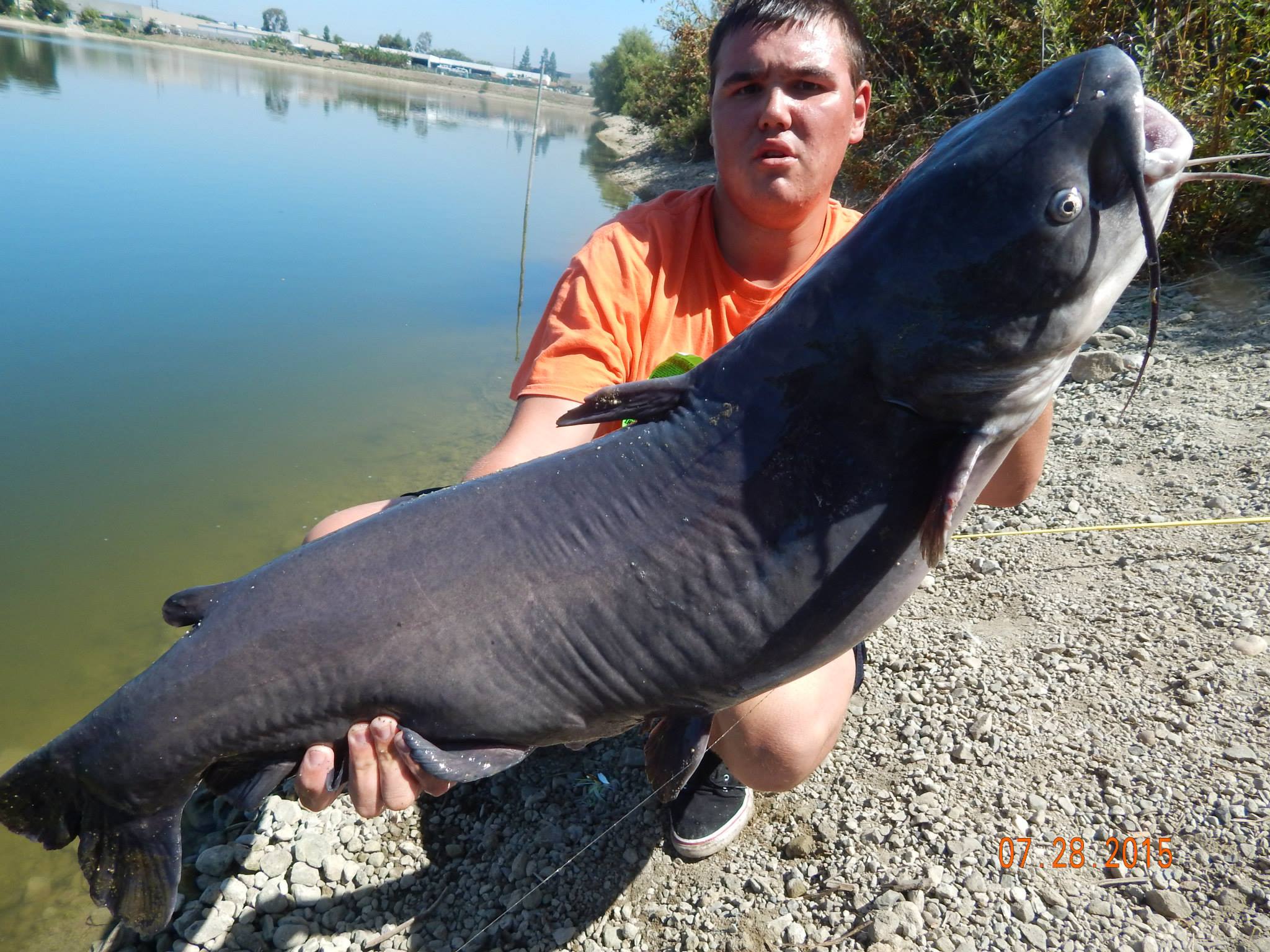 Ben Bullard of Orange was fishing for bass in the Catfish Lake and caught and released a 34 pound catfish