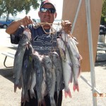 Santiago Palacious of W. Covina fished the overnight camping-fishing special and ended up with 14 catfish totaling 40 pounds
