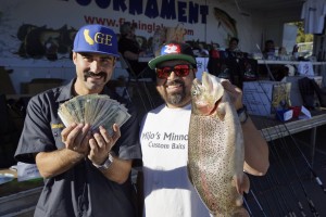 Carlos Sanchez of Orange caught a 8 pound trout