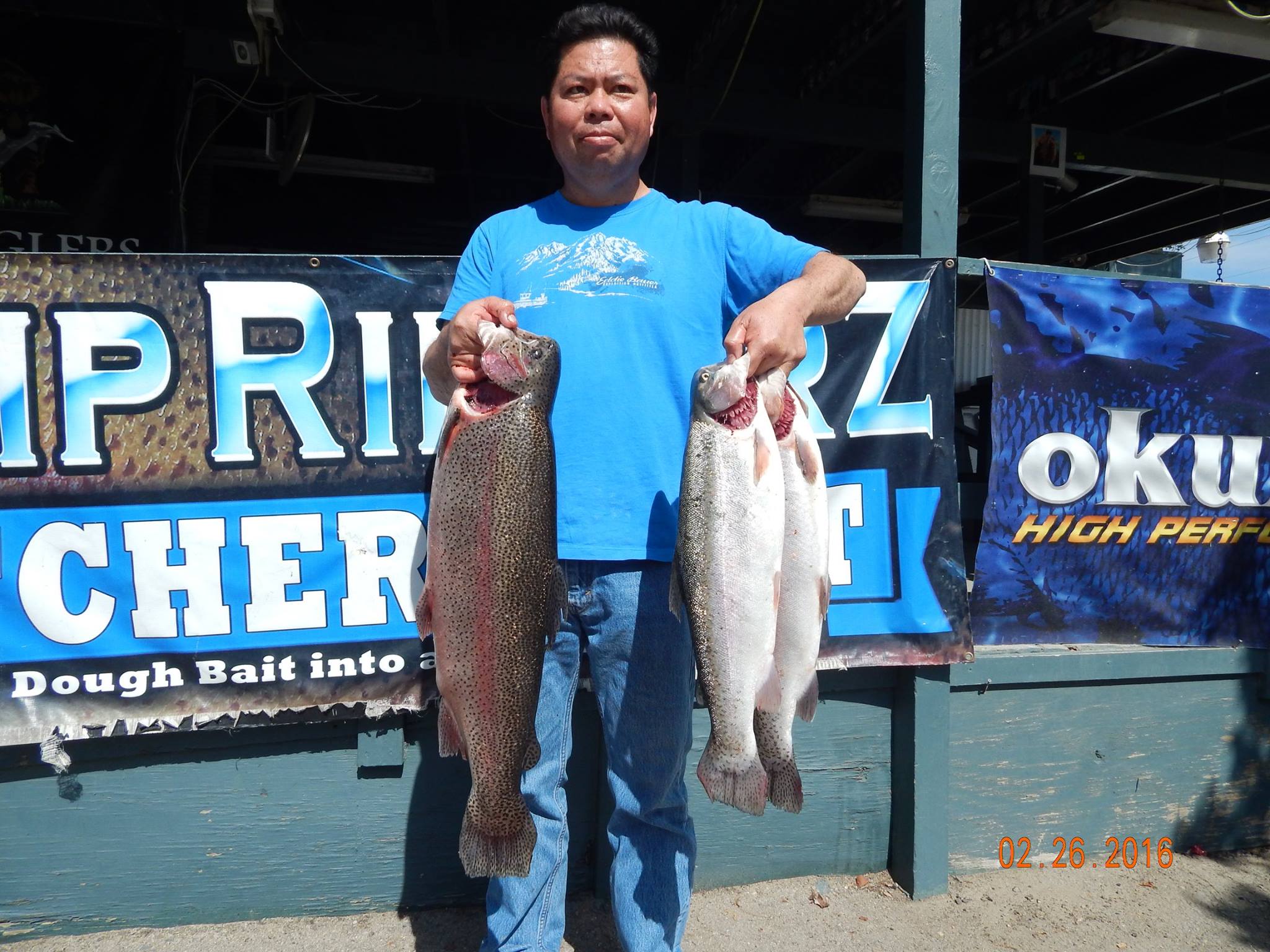 Steve Tran of Rolland Heights landed 3 trout totaling 22 pounds 12 ounces, his largest came in at 12 pounds