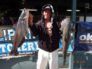 Dan Freeman with his 2 biggest cats at SARL