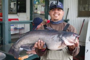 Steve Rochin with his 16 pound cat at sarl