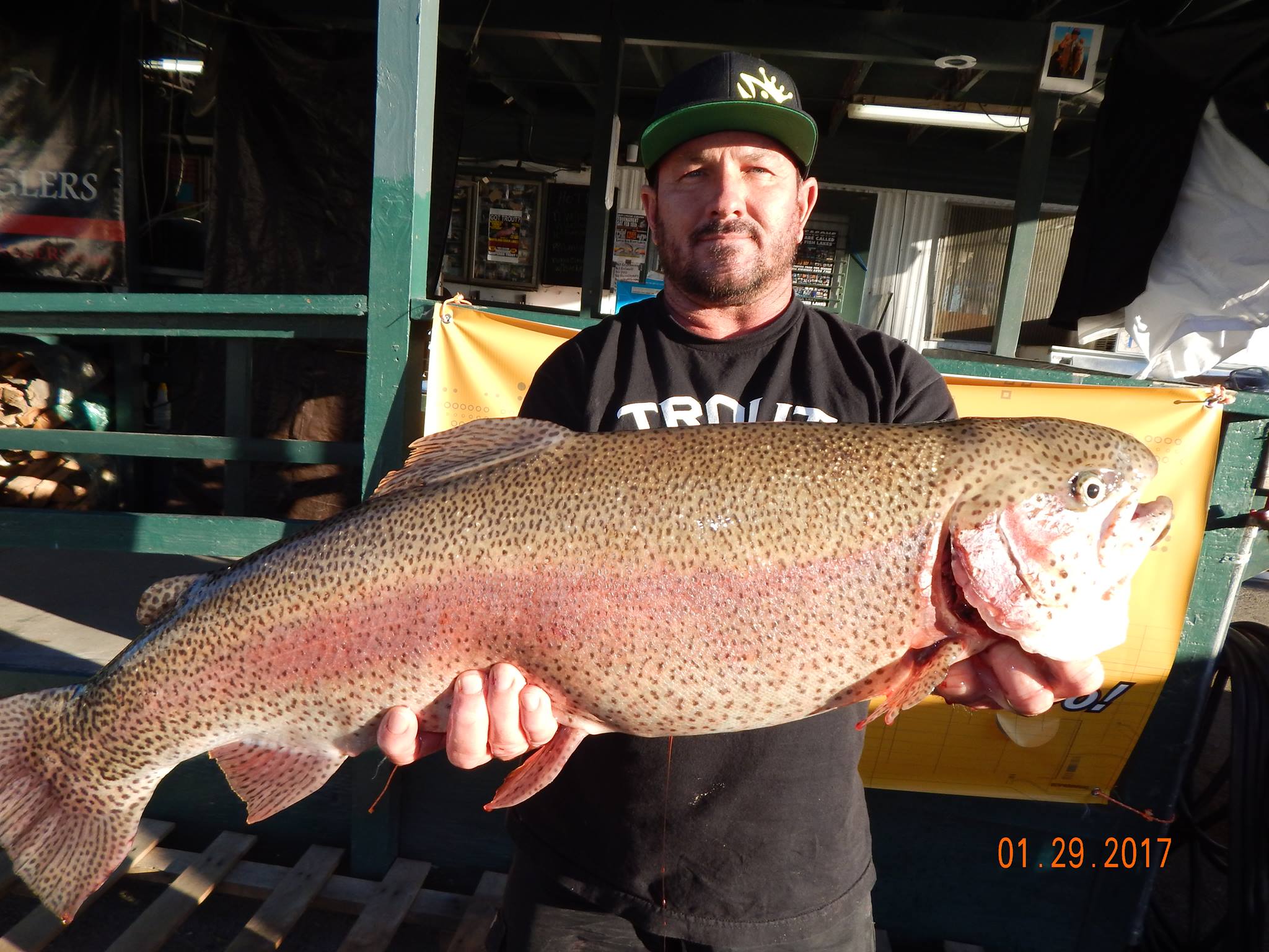 Frank Moore with 12 pound trout at SARL